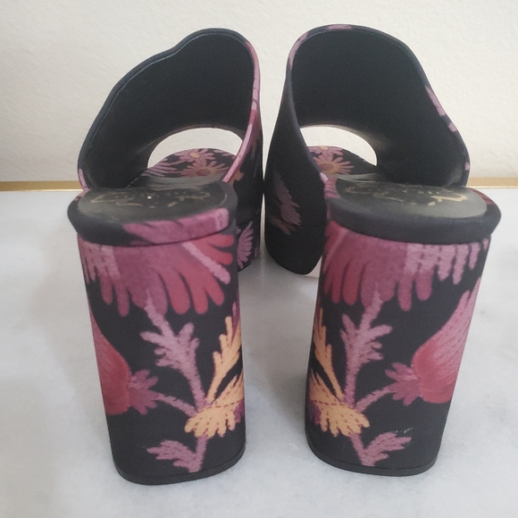 Ted Baker Floral Platform Mule Block Heels Women's Size 41 10.5 11 - Picture 4 of 10